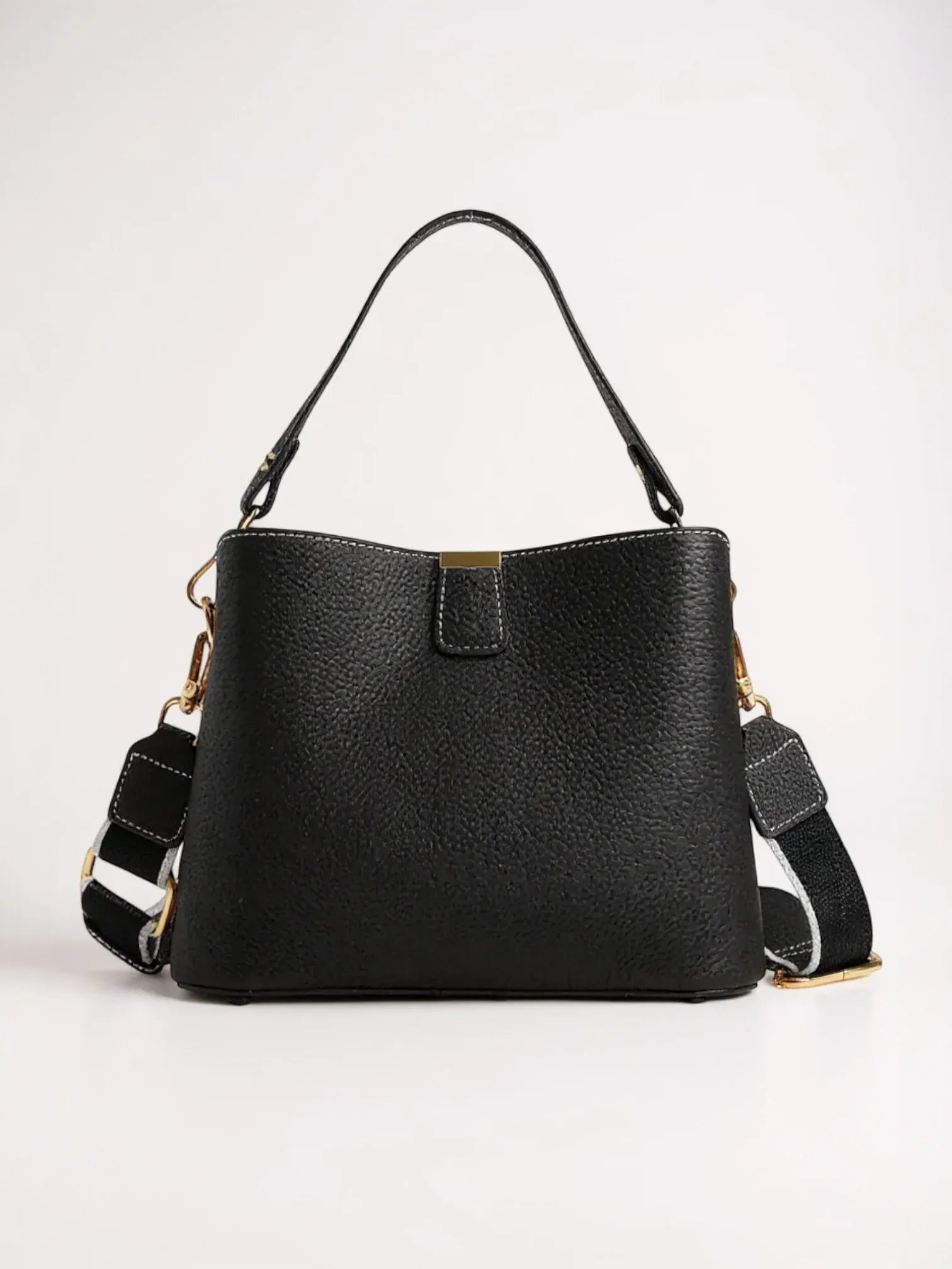 Sac seau cuir grainé