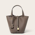 Sac seau en cuir lock in