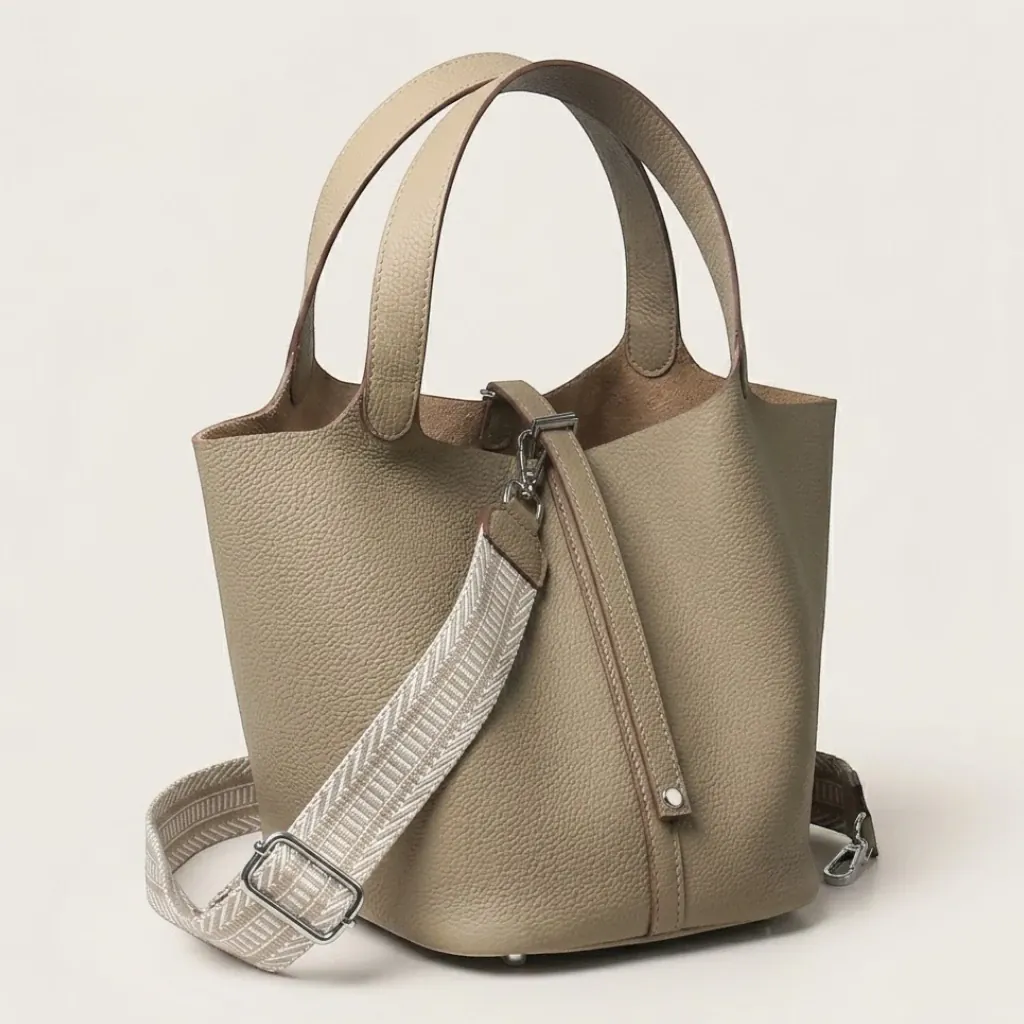 Sac seau khaki