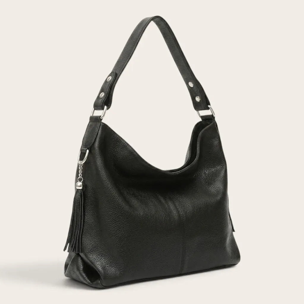 Sac seau large cuir souple Noir