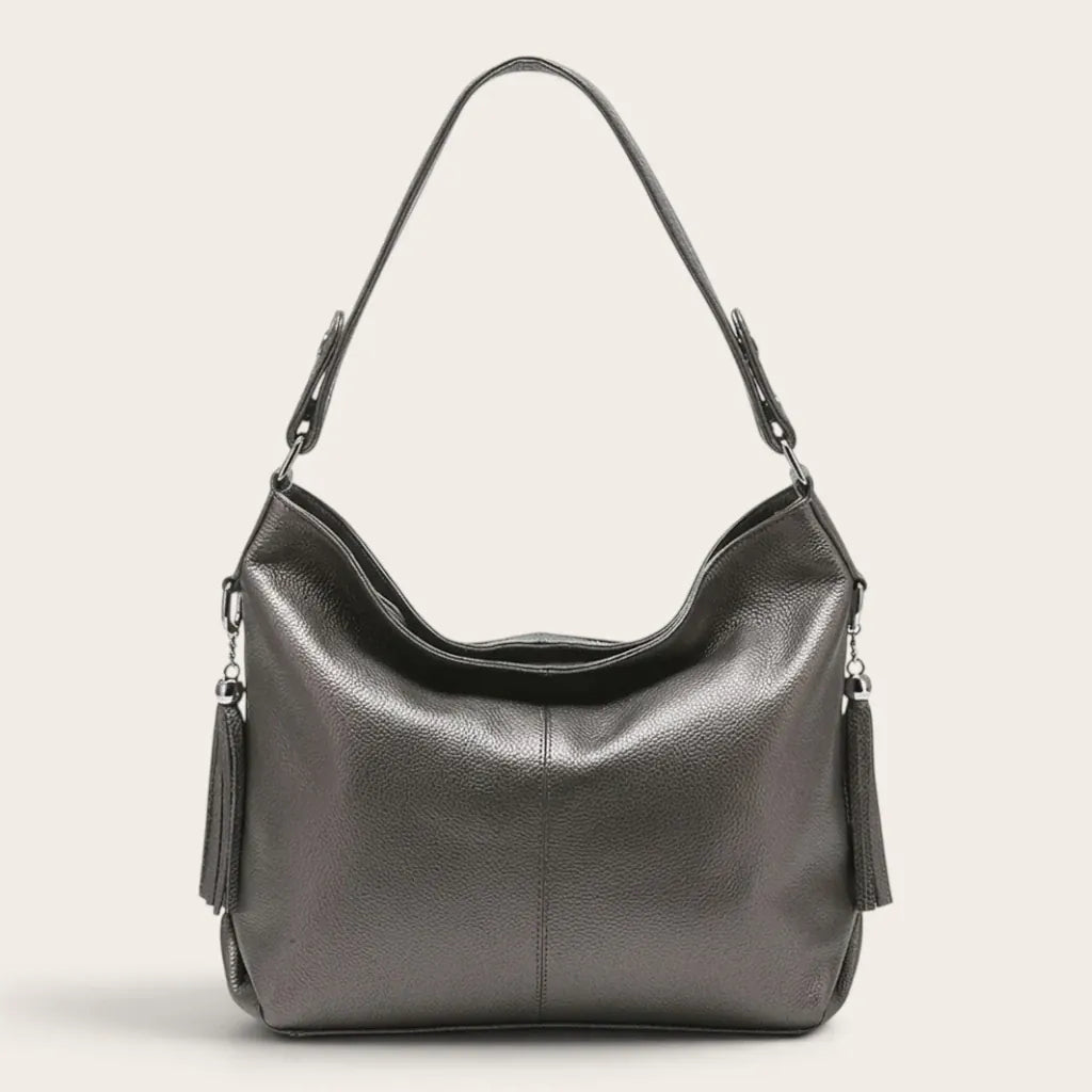Sac seau large cuir souple Bronze