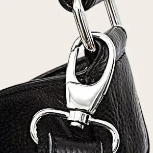 Sac seau large cuir souple Noir