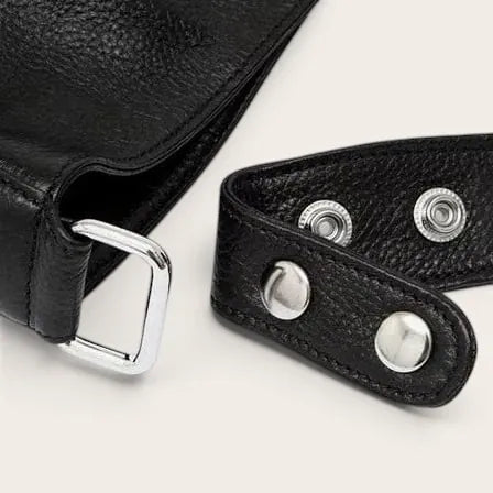 Sac seau large cuir souple Noir