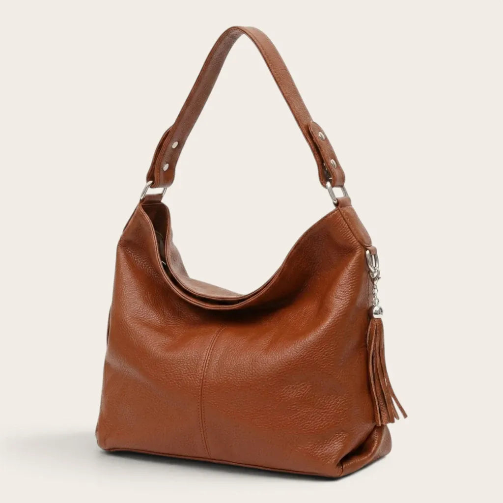 Sac seau large cuir souple Marron