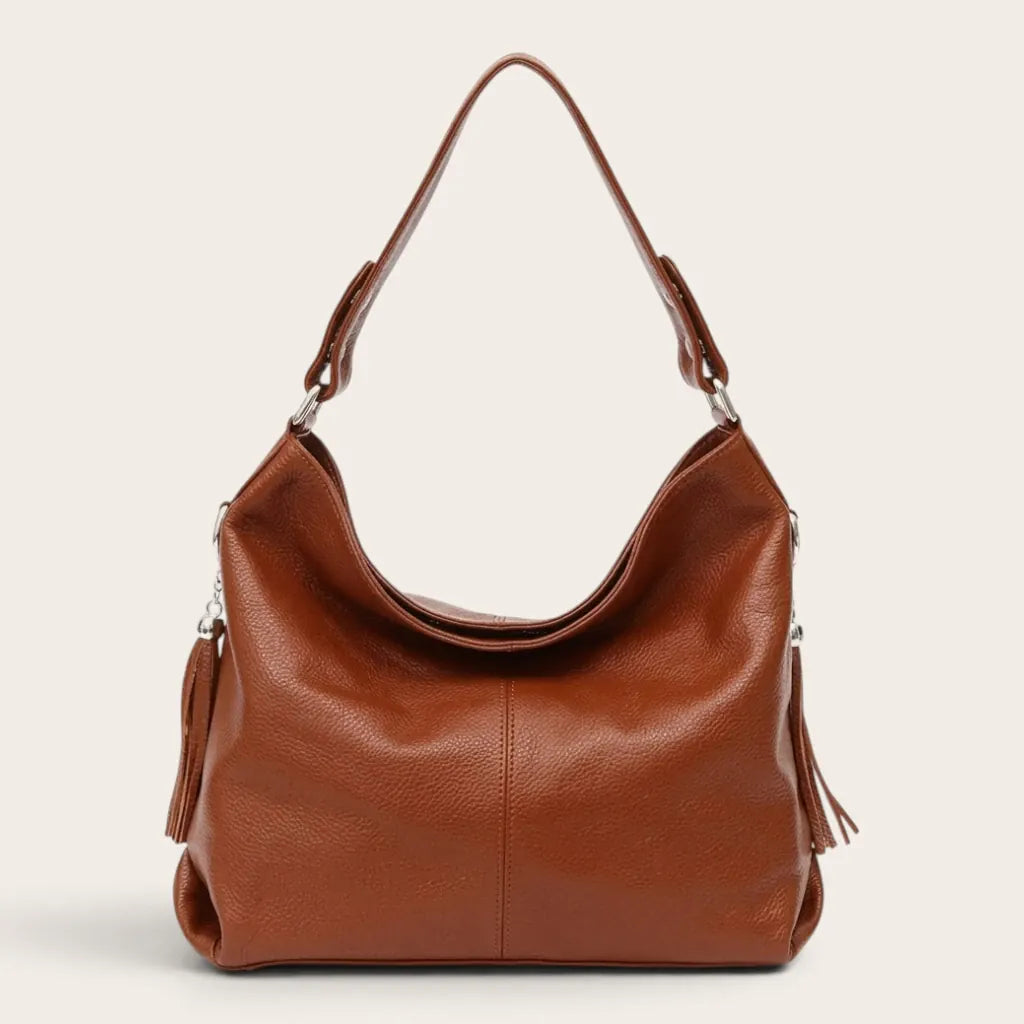 Sac seau large cuir souple Marron