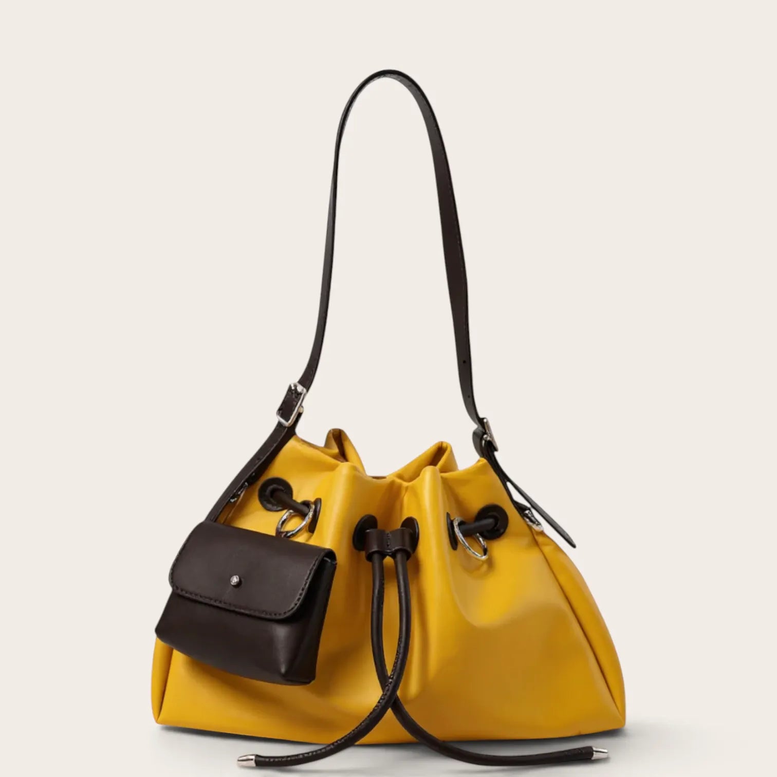 Sac seau magnet-rain Jaune & Marron