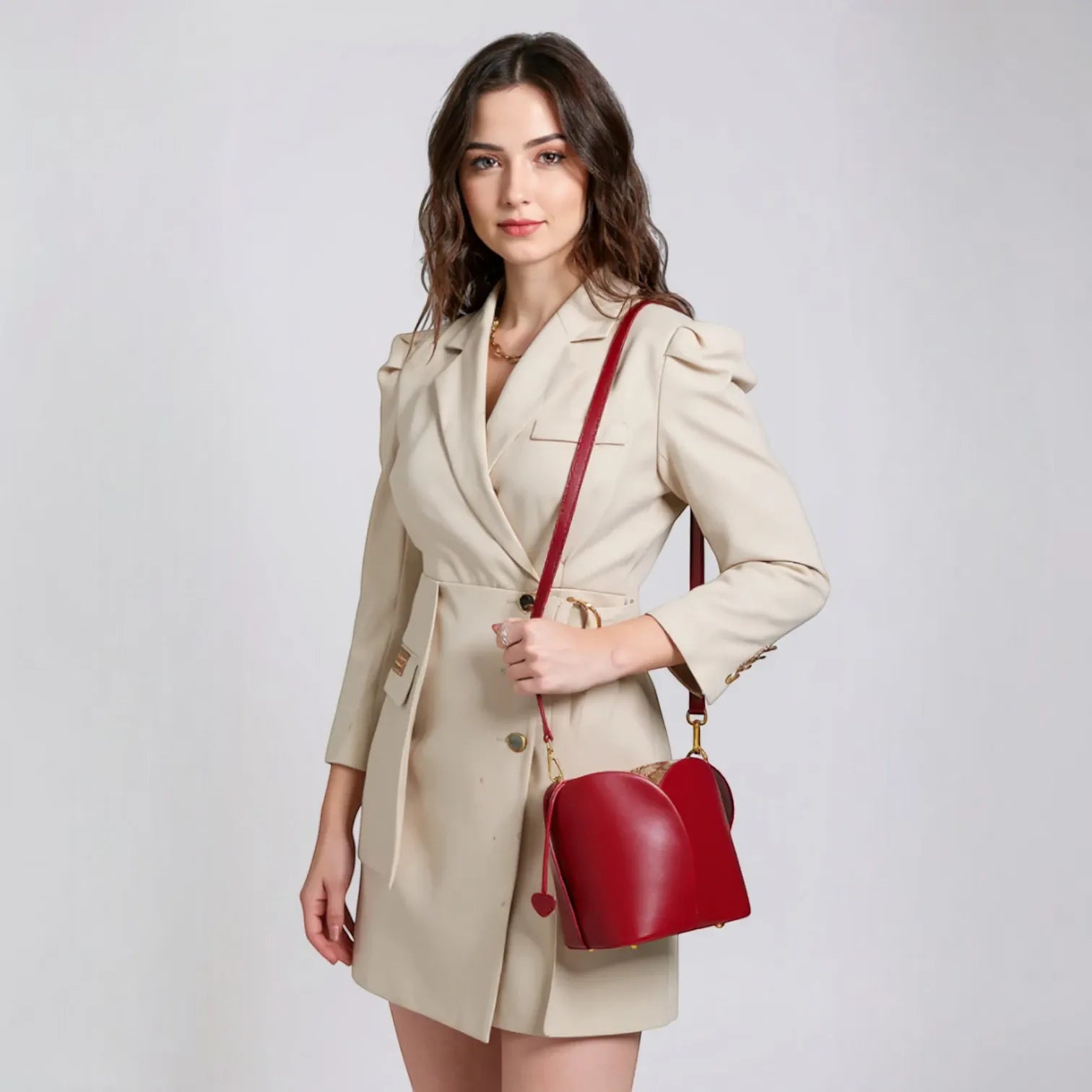 Sac seau pétale similicuir