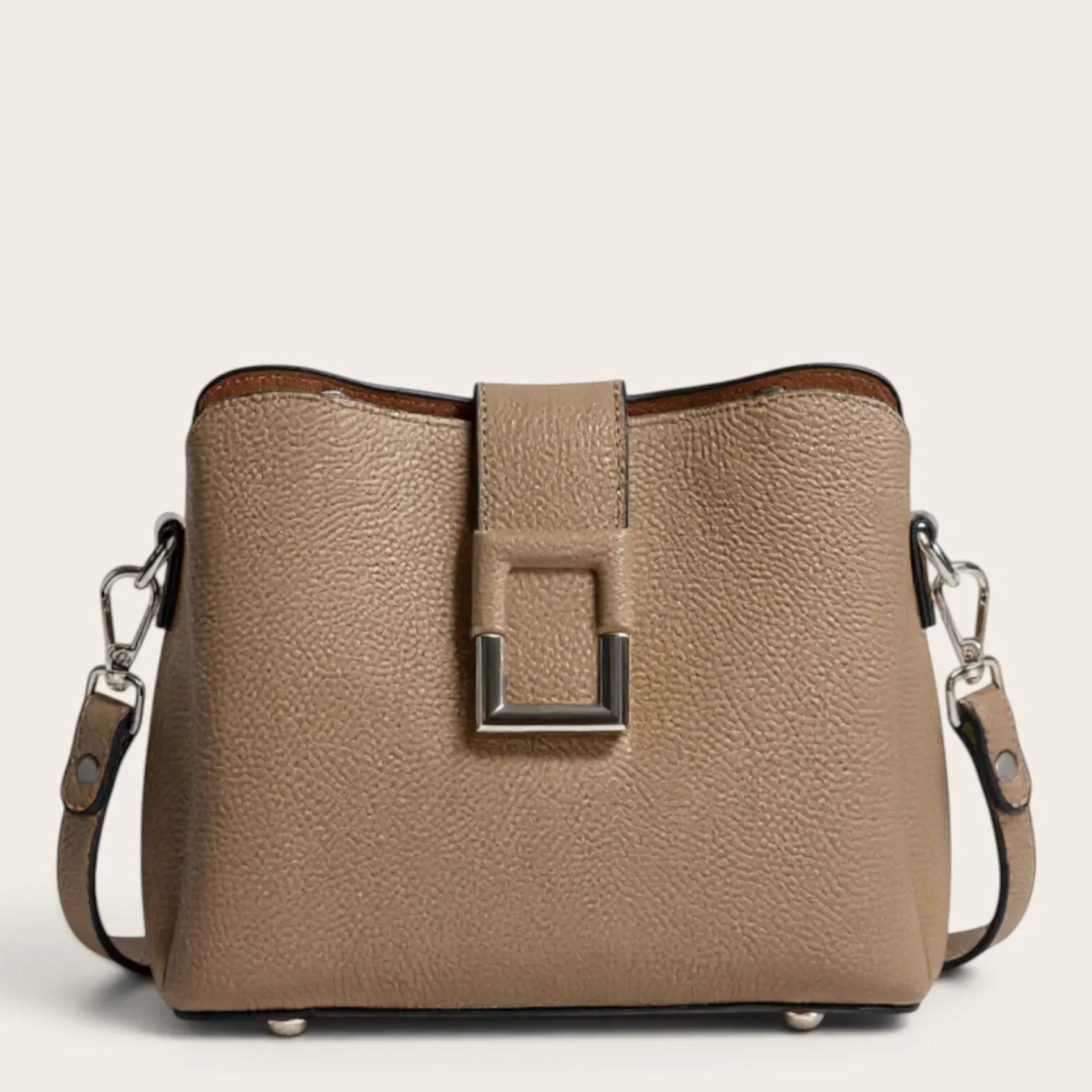 Sac seau rétro grainé Khaki