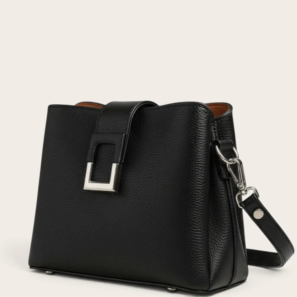 Sac seau rétro grainé Noir