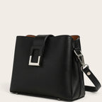Sac seau rétro grainé Noir