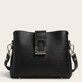 Sac seau rétro grainé Noir