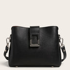 Sac seau rétro grainé Noir