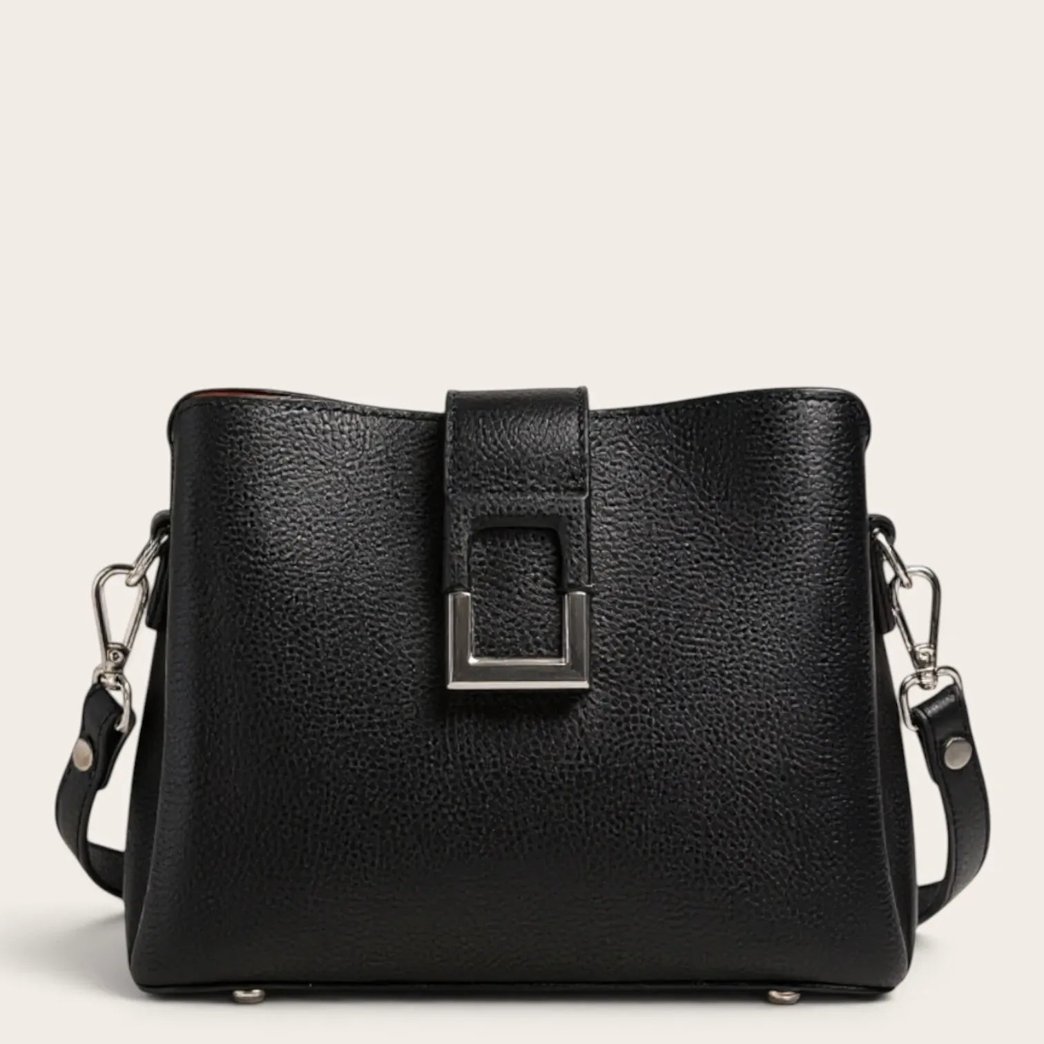 Sac seau rétro grainé Noir