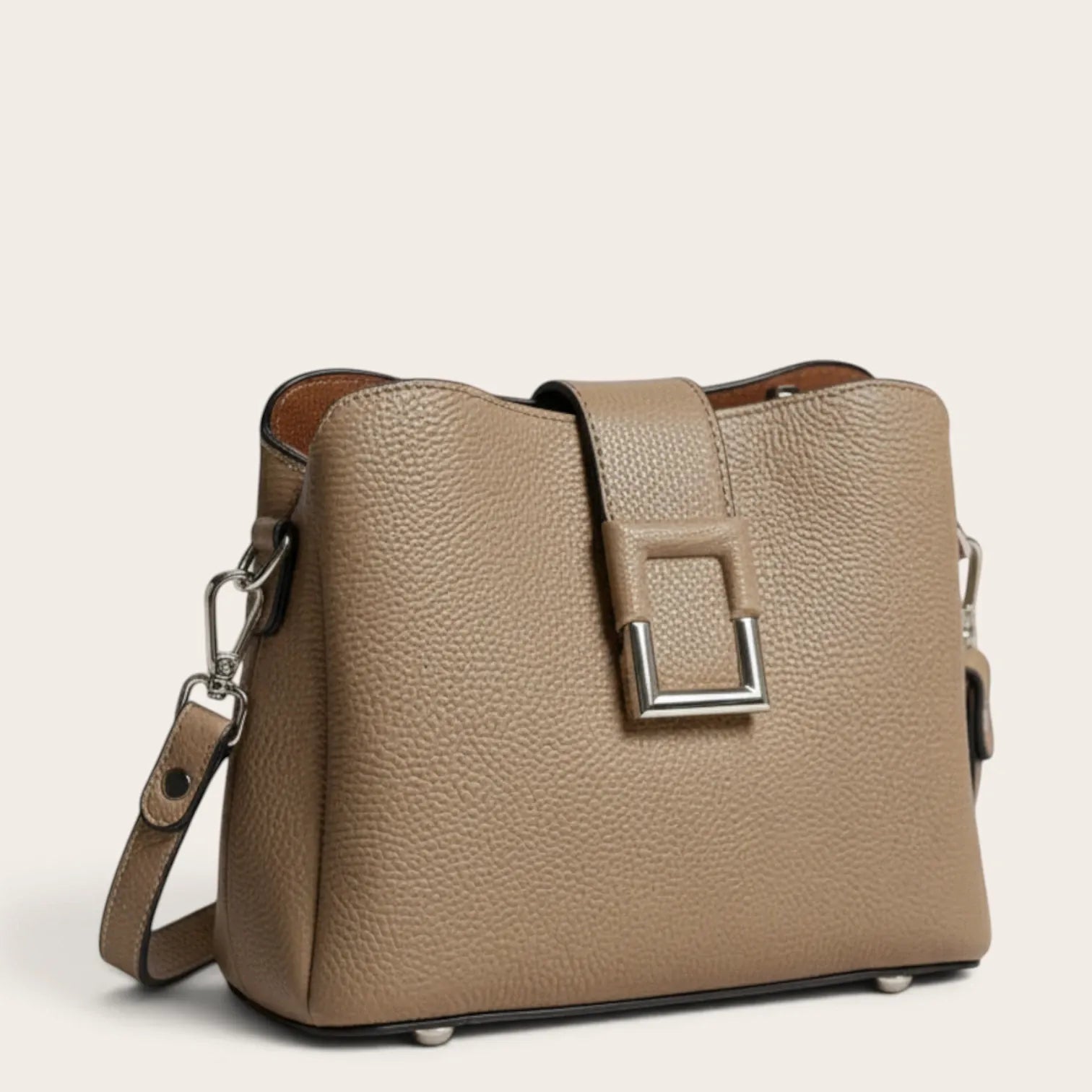 Sac seau rétro grainé Khaki