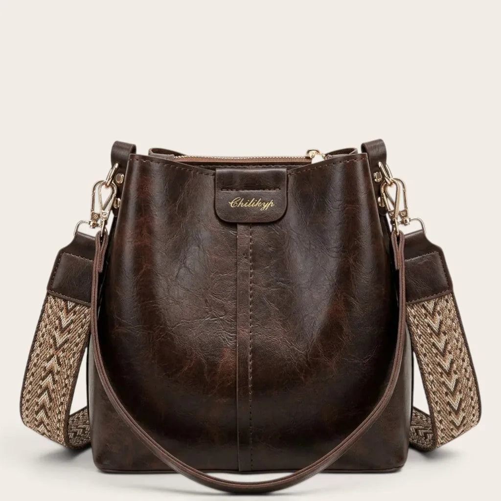 Sac seau similicuir lustré