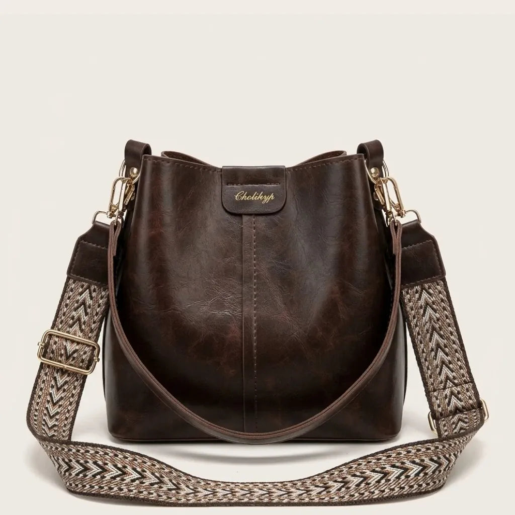 Sac seau similicuir lustré