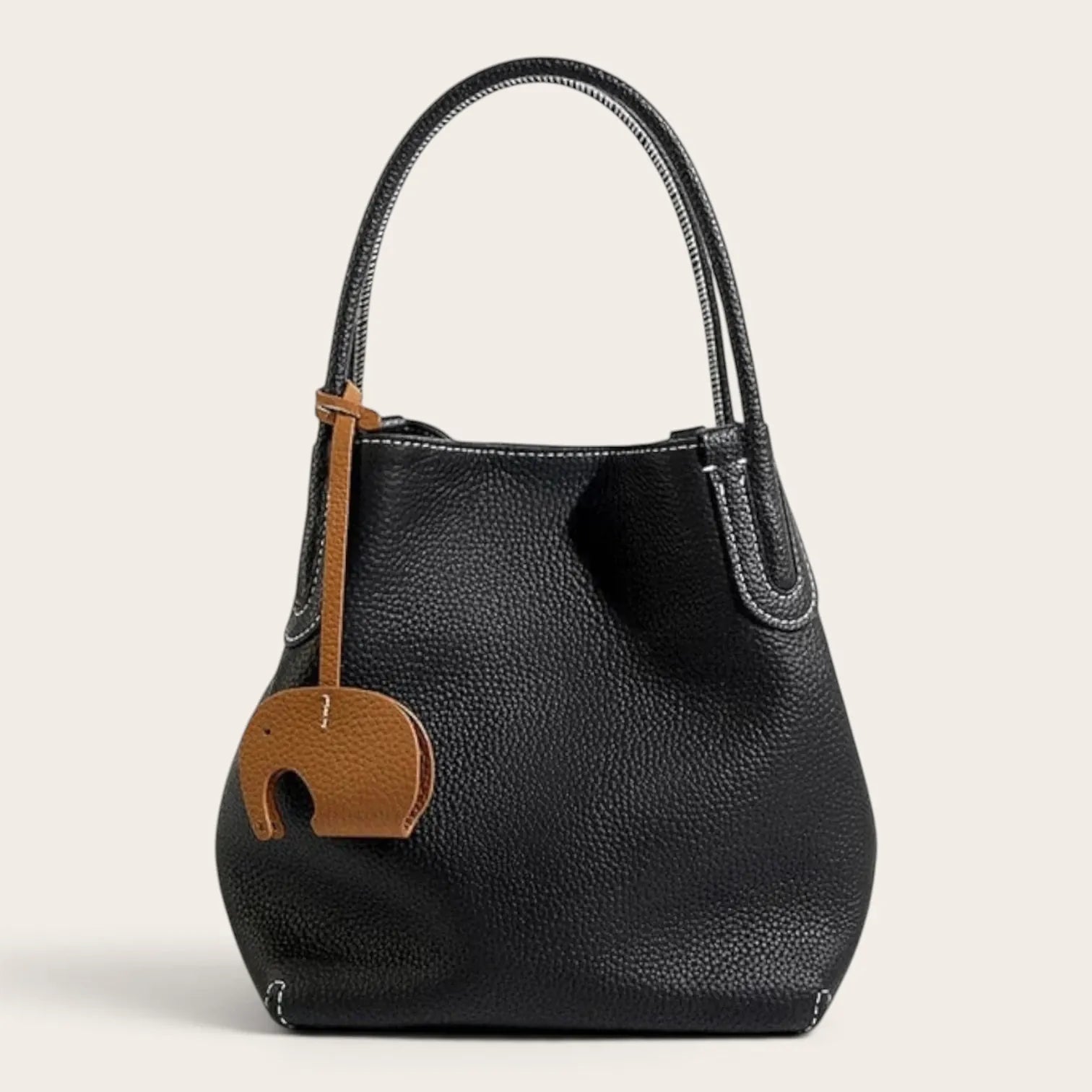 Sac seau souple cuir glands
