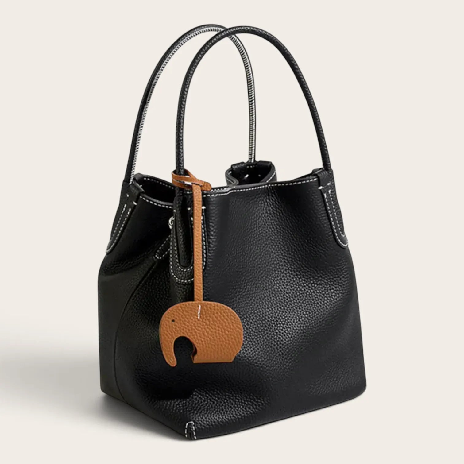 Sac seau souple cuir glands