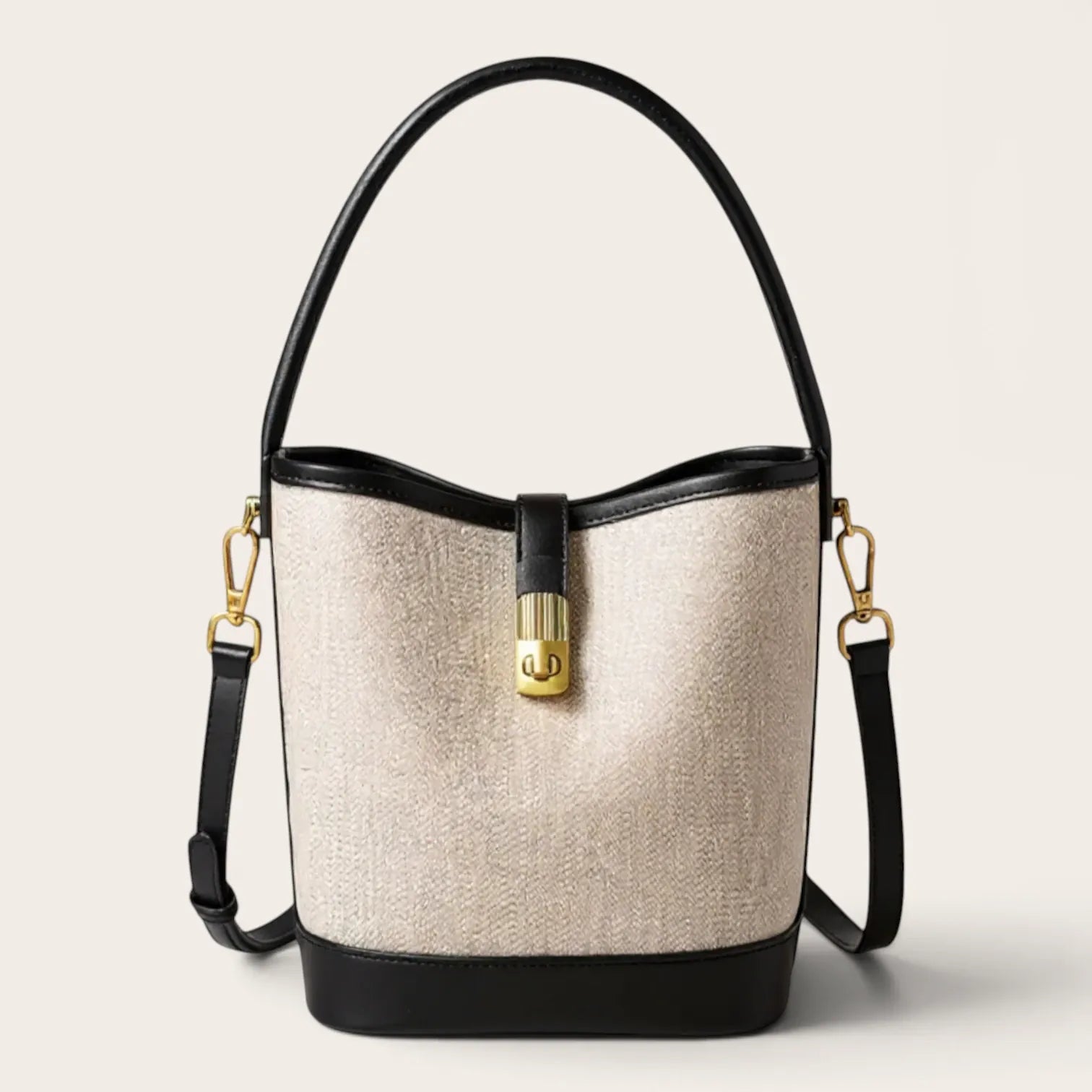 Sac seau toile bicolore
