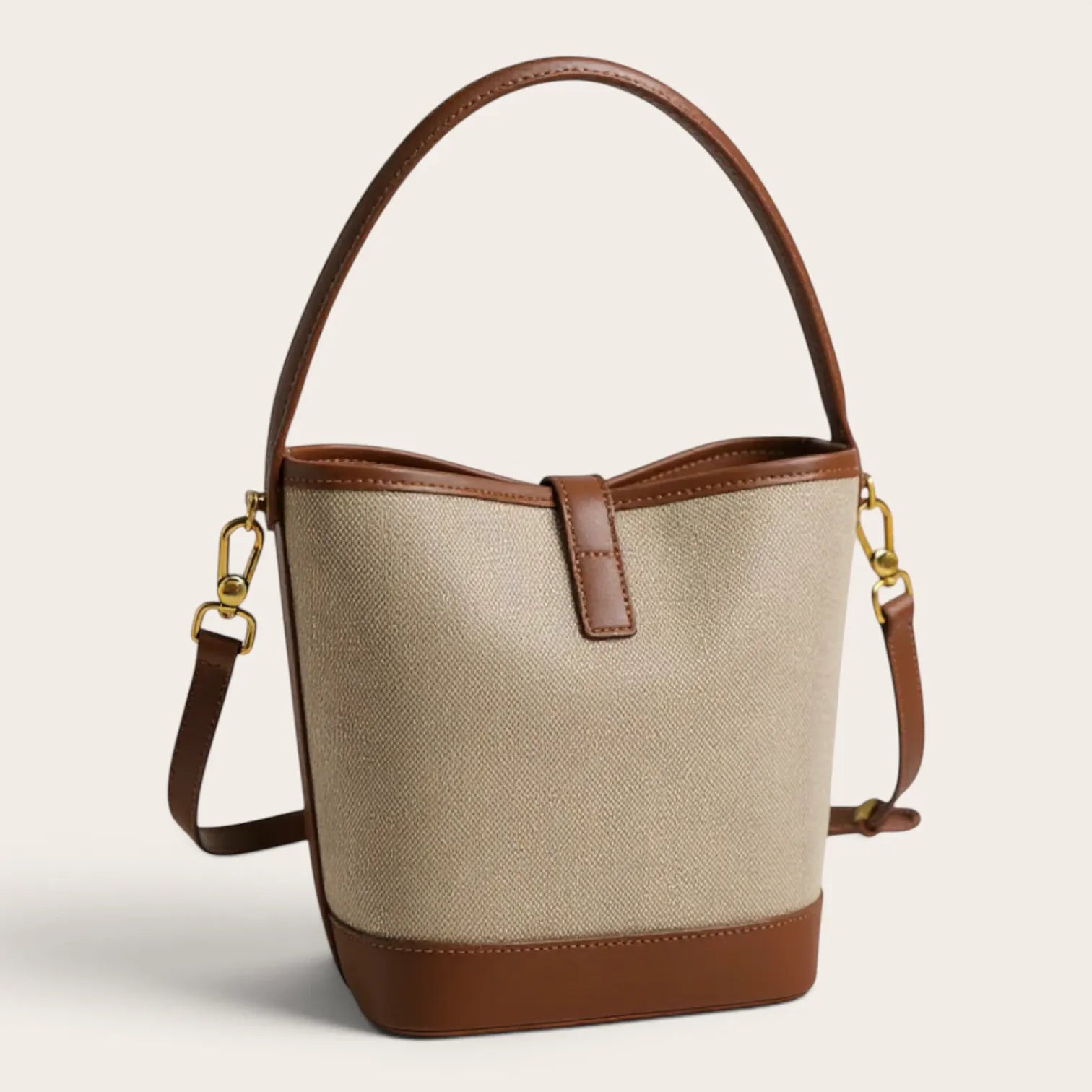 Sac seau toile bicolore
