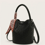 Sac seau tressé Noir